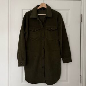 Marled Long Shacket Shirt Jacket